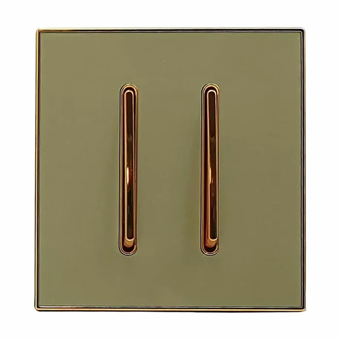 1,2,3 Gang 2 Way 10A Rocker Light Switch Gold