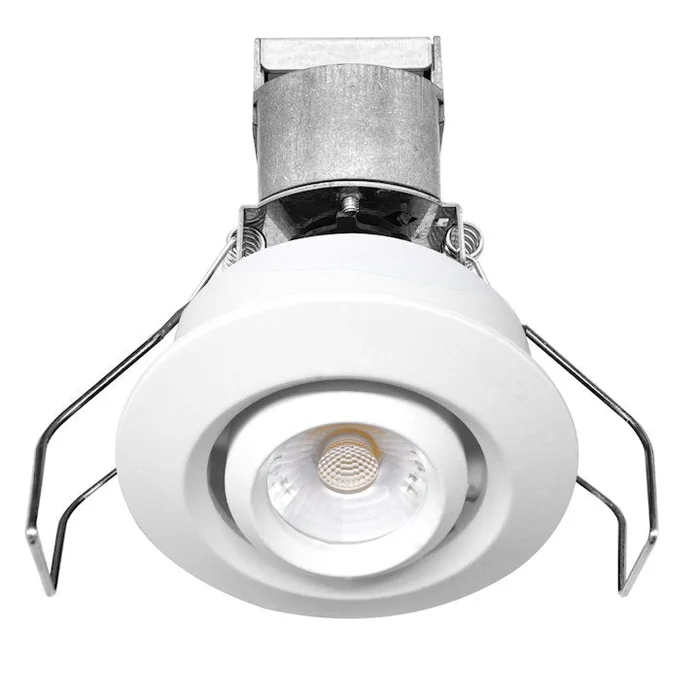 1″ LV Round Gimbal Downlight: Mini-Line, 6W, 3000K, 12V, White, Black or Bronze Finish