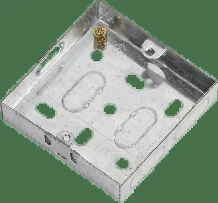 1 Gang Galvanised Steel Back Boxes / Pattress boxes