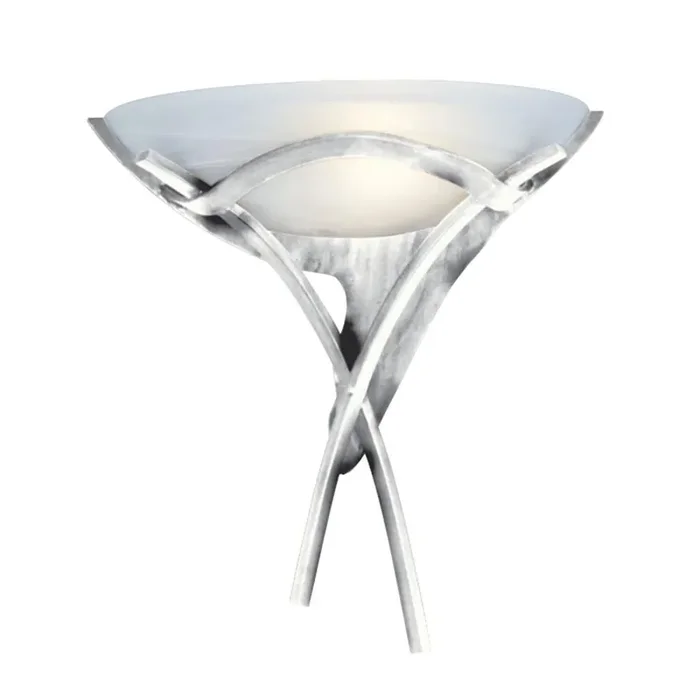 1 Light antique silver wall light (0483COR0104SI)