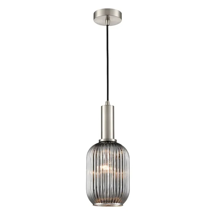 1 Light Drop Pendant in Satin Nickel with Glass as shown (0194MEZ460392)