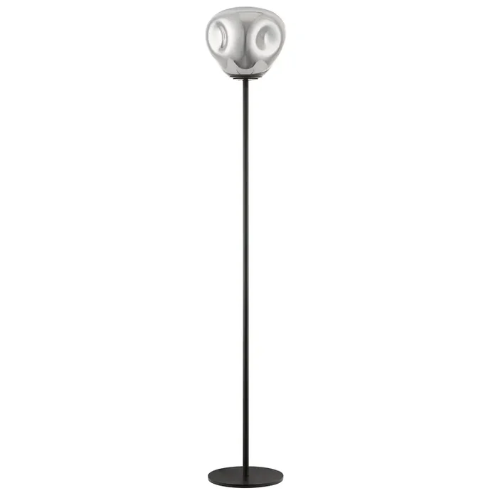 1 Light Floor Lamp Chrome (0268NINPG180801FLCHBLK)
