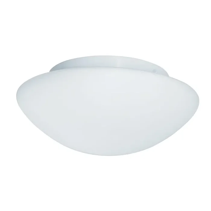1 Light Flush Bathroom Fitting, Metal & Opal Glass IP44 – 23cm diameter (0483TOK191023)