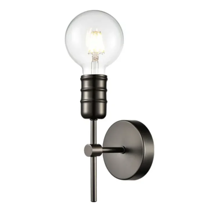 1 Light Industrial Wall Light Gun Metal (0194IMP81)