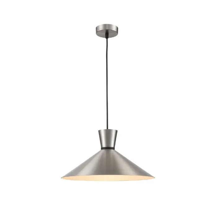 1 Light Large (400mm) Pendant – Satin Nickel with chrome accent (0194HAPPCH211)