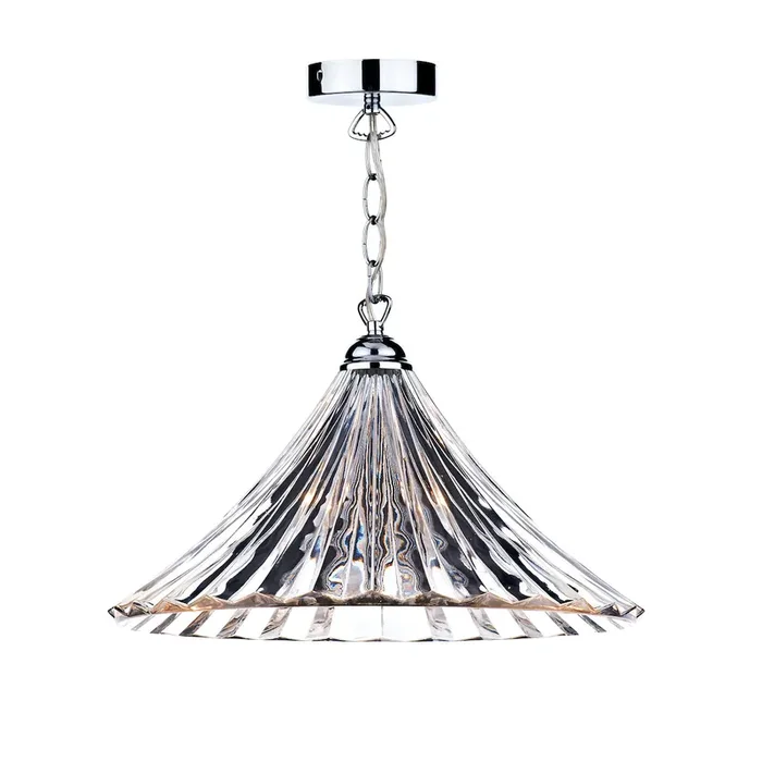 1 Light Large Pendant Clear Glass Polished Chrome (0183ARD868)