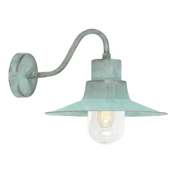 1 Light Outdoor Wall Lantern – Verdigris – IP44 (0178SHEV)