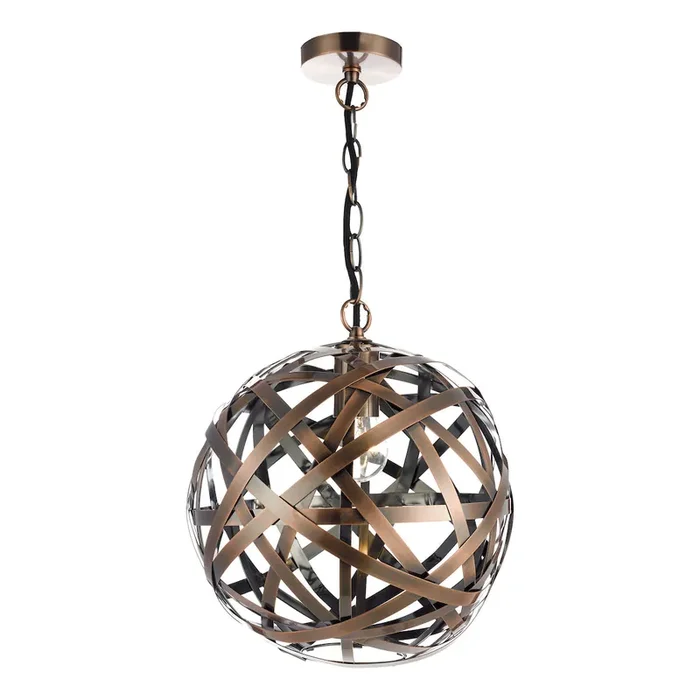 1 Light Pendant Antique Copper Ball (0183VOY0164)