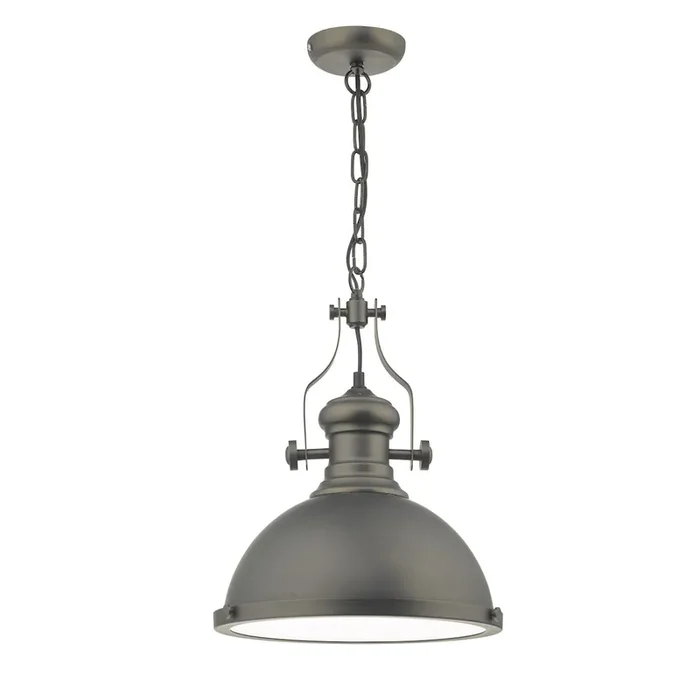 1 Light Pendant Antique Pewter & Glass (0183ARO0167)