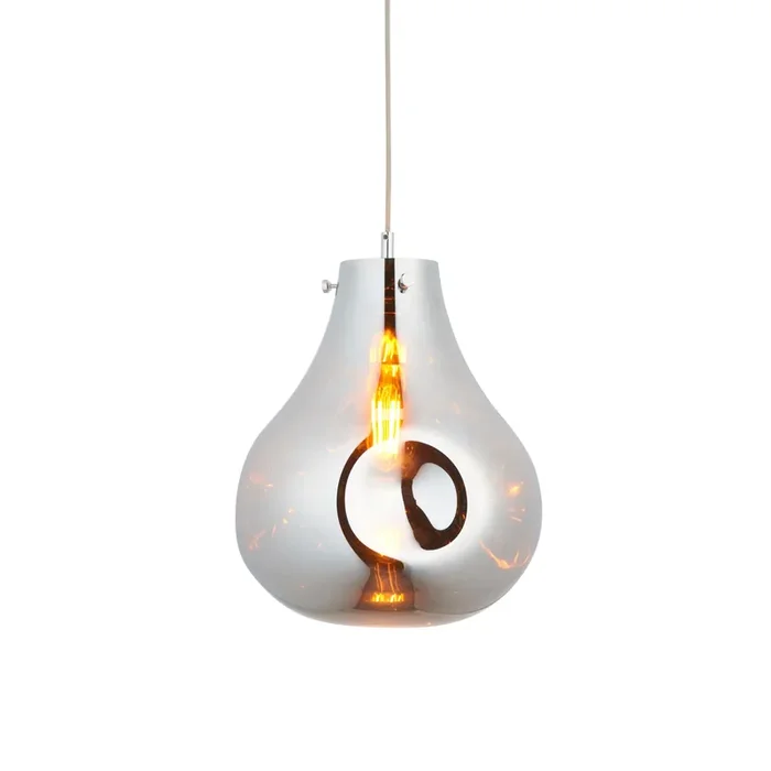 1 light Pendant Chrome Glass 32cm diameter (0711IRI99788)