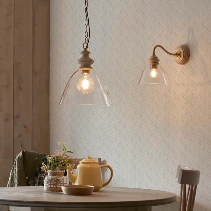 1 Light Pendant in Natural Ash Wood – Height Adjustable (0711COT110825)