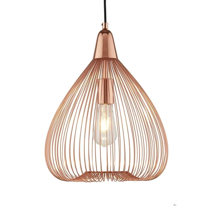 1 Light Pendant Wire Cage – Copper (0483PUM3591CU)