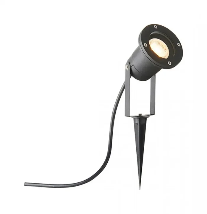 1 light Spike / wall light – 35cm height – Matt Black (1419POLGU10)