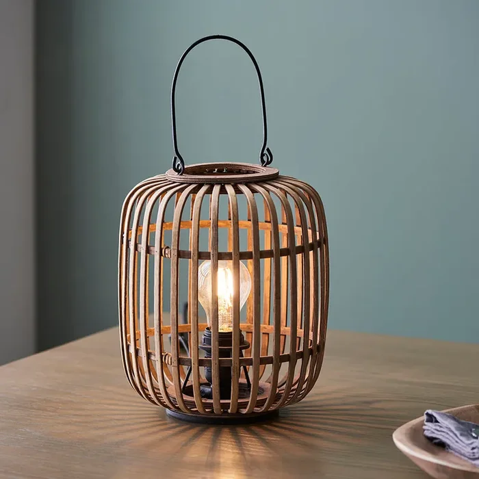 1 light Table Lamp Bamboo Cage Design with Matt Black Finish (0711MAT101773)