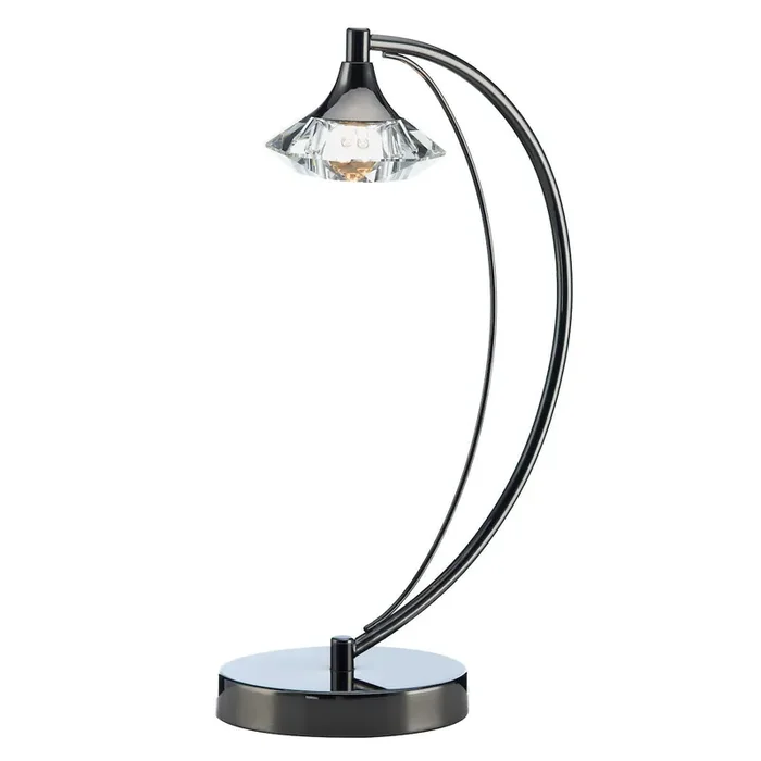 1 Light Table Lamp Black Chrome Crystal (0183LUT4167)