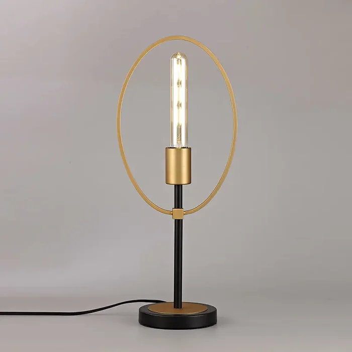 1 Light Table Lamp, Sand Gold/Matt Black Finish (1230HUL182D)