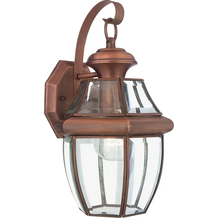 1 Medium Light Exterior Wall Light Antique Copper IP44 (0178NEW2MAC)