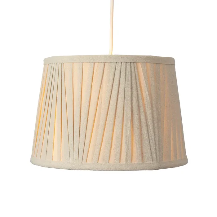 10″ Gathered Pleated Shade With Reversible Gimble for Lamps and Ceiling Fittings (Oaks G906/10 OM)
