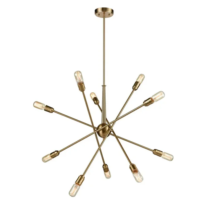 10 Light Ceiling Pendant in Old Gold (0194CENFL239810)