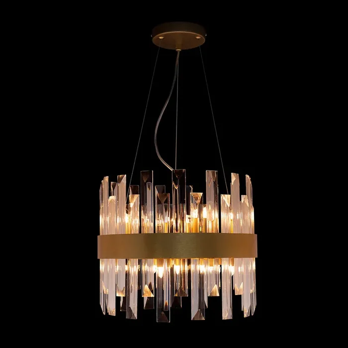 10 Light Round Medium Pendant in Satin Gold (1476ZEN10ASG)
