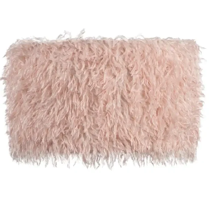 12″ Pink Faux Feather Vintage Easy Fit Drum Lampshade 30cm