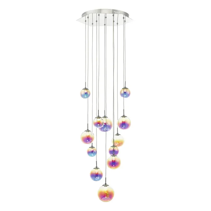 12 Light LED Multi coloured Cluster Pendant (0183CES1250)