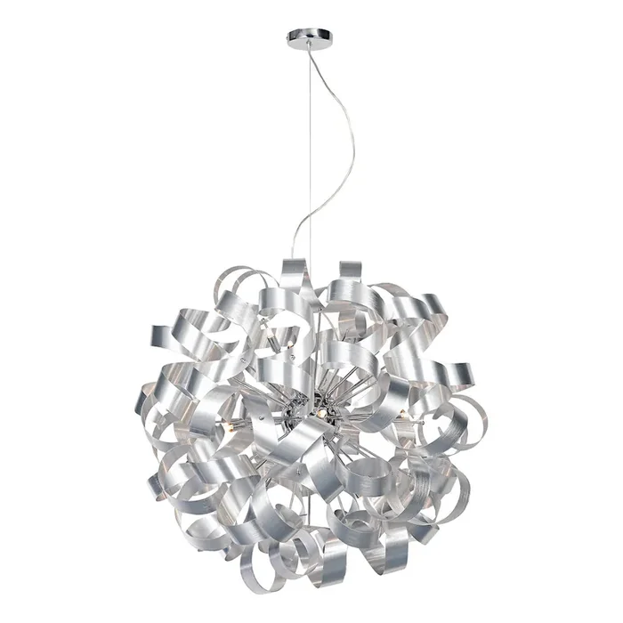 12 Light Pendant Brushed Aluminium (0183RAW1250)