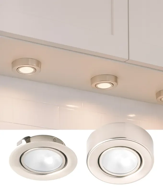 12v 20w Halogen Undercabinet Light – Brushed Chrome Finish