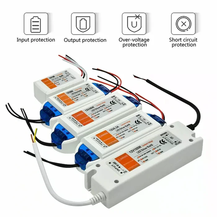 12V LED Driver Power Supply Transformer 240V – DC 12V for LED Lighting PSU