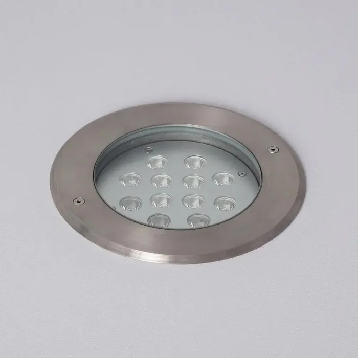 12W Warm White LED Recessed Ground Light IP67 – Stainless Steel – Online Lighting
