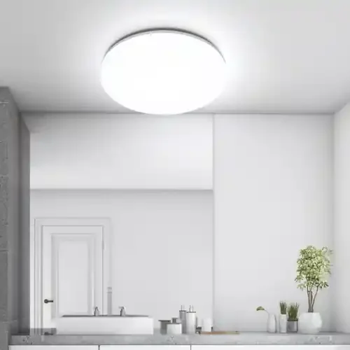 18W LED Flush Mount Ceiling Lights in UK, IP54 Waterproof, 5000K Daylight White, Ceiling Light for Bedroom, Living Room, Bathroom, Kitchen, Hallway