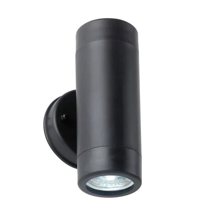 2 Light Black Outdoor Up Down Wall Light IP44 (071140054)