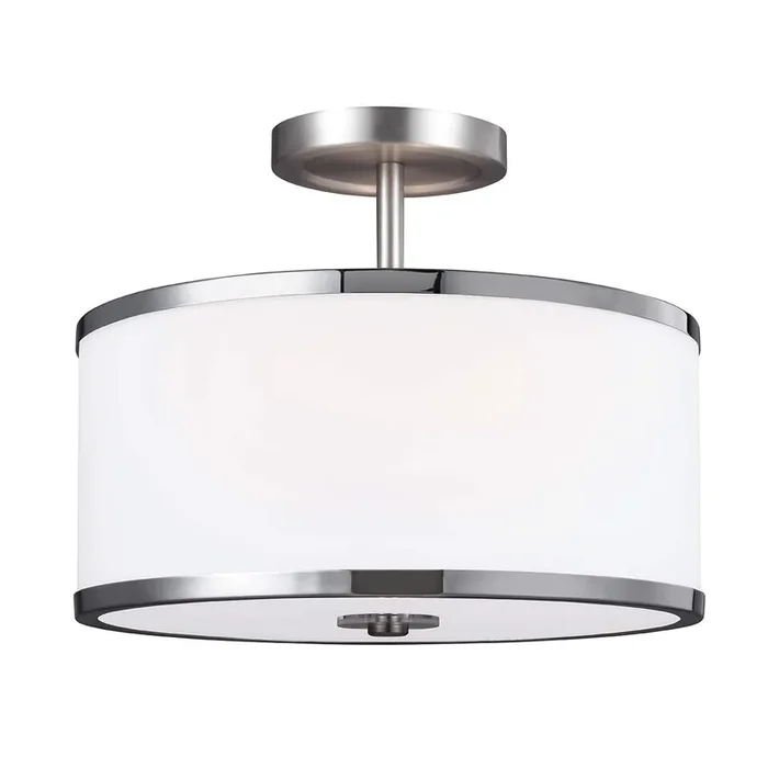 2 Light Semi-Flush – Satin Nickel with Chrome (0178FEPROSPECTPARKSF)