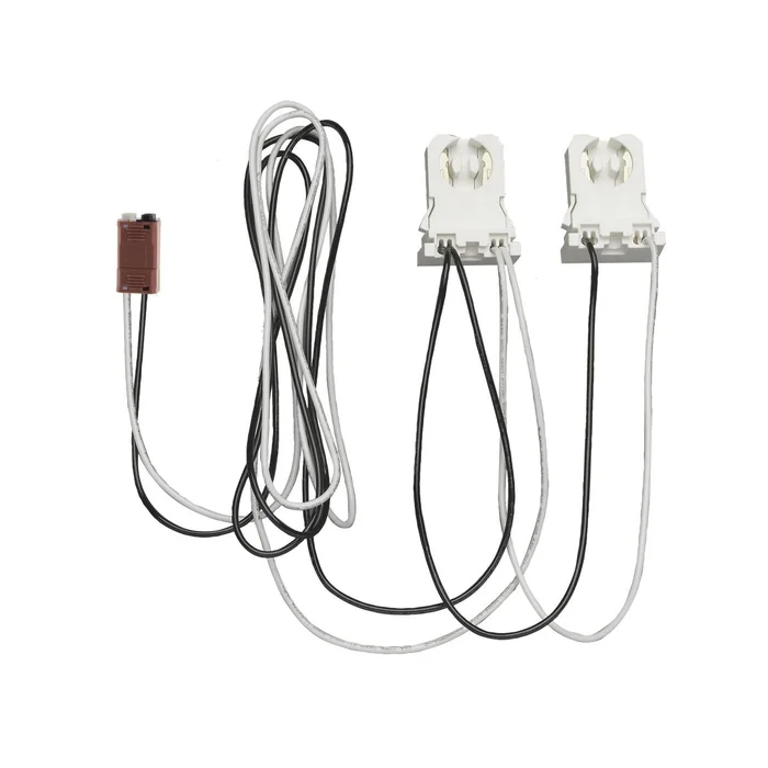 2 Socket Ballast Bypass Wiring Harness For T8 LED Lamps