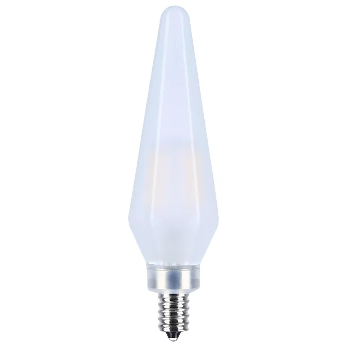 2 Watt Frosted Prismatic HX11 Chandelier Light Bulb 2700K