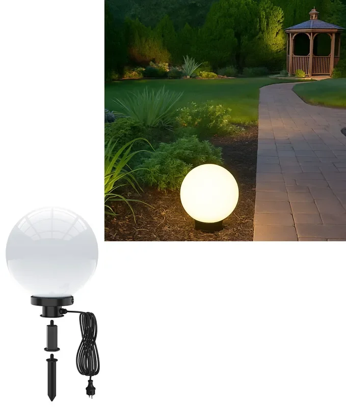 20cm Outdoor Glow Ball Spike Light for Gardens