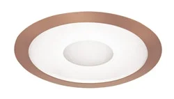 242-ABZ 6″ LED, Line Voltage, Fluorescent, Frosted Lens Trim with Clear Center, Aged Bronze Trim