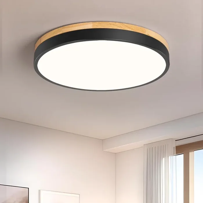 24W LED Ceiling Light – Black Flush Mount Ceiling Lamp – 4000K Neutral White – UK