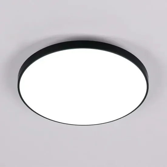 28W Black Round LED Panel Flush Mount Ceiling Light