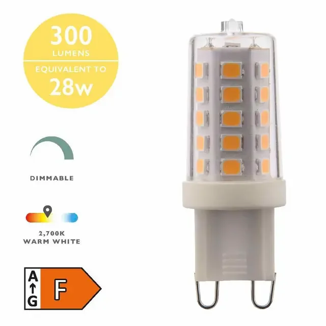3.5w G9 2700k (Warm White) Dimmable LED Bulb