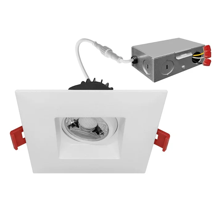 3″ Regressed Gimbal Downlight: SnapTrim-Line, 600 Lumens, 8W, CCT Selectable, 120V