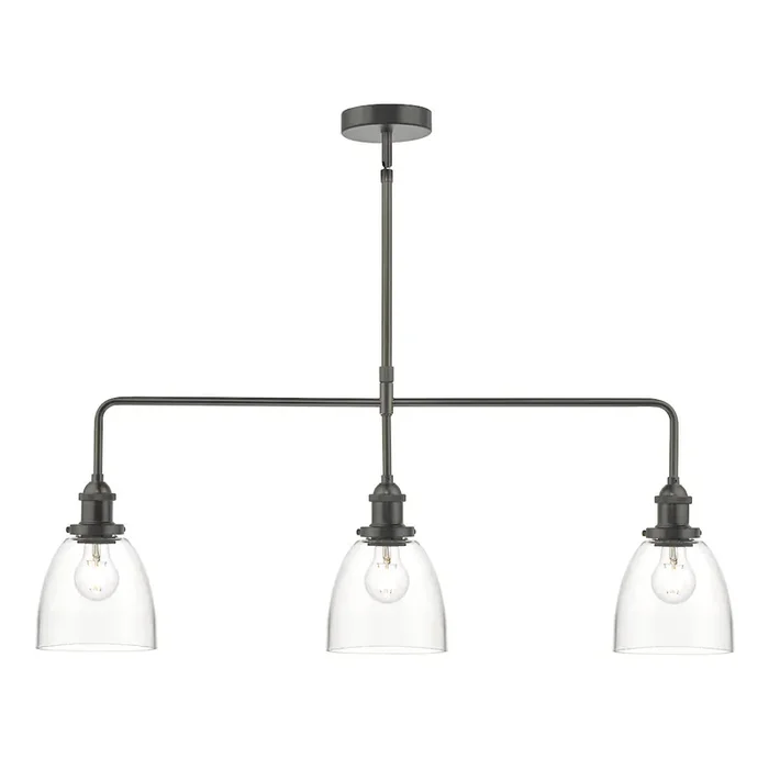 3 Light Bar Pendant Antique Chrome & Glass (0183ARV0361)