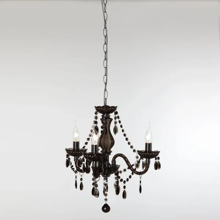 3 Light Chandelier in Chrome with Black Detail (1542LUS11073002)