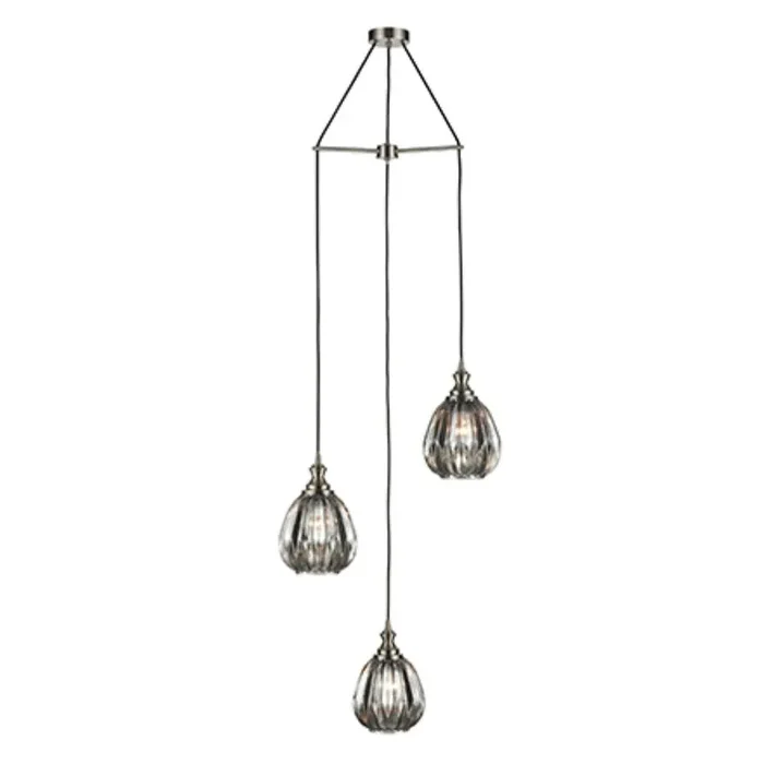 3 Light Spreader – in Satin Nickel and Smoked Glasses (0194REF24213351)