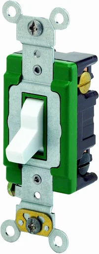 3032-2W Double-Pole 30A 277V White Lock Switch