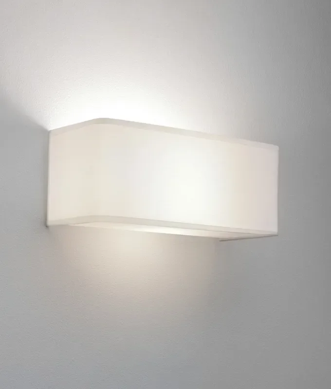 30cm Rectangular Fabric Wall Light – Up & Down Diffused Lighting