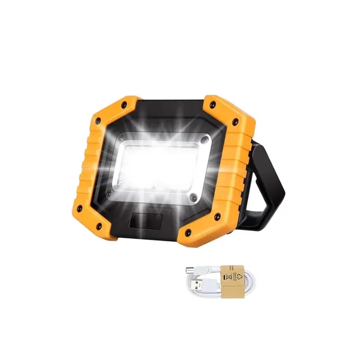 30W LED Work Light Rechargeable COB Battery Floodlight 2000LM Portable Outdoor Waterproof Security Light for Camping Garage Hiking Fishing Garden