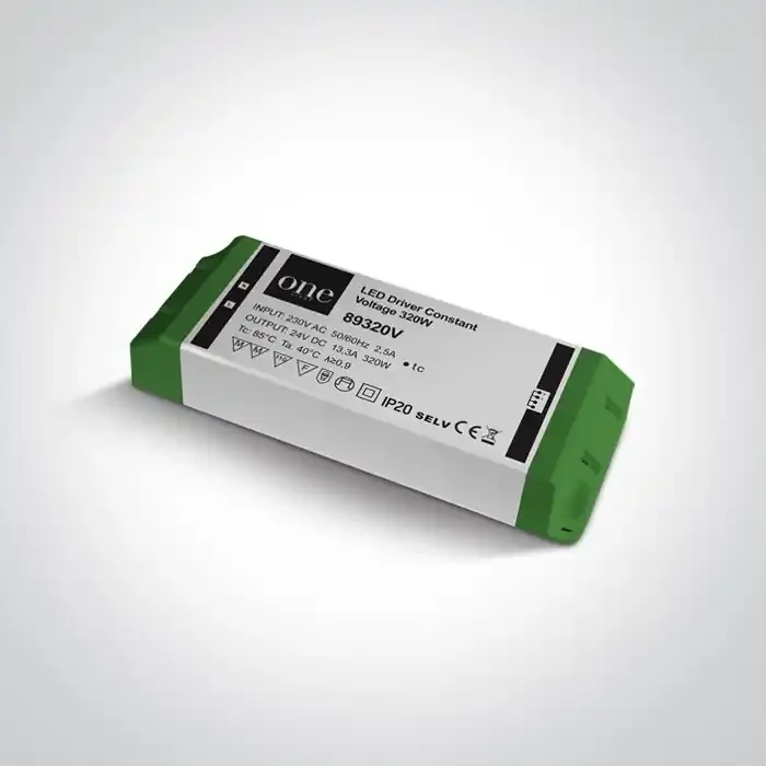 320W 24V DC constant voltage driver, IP20.