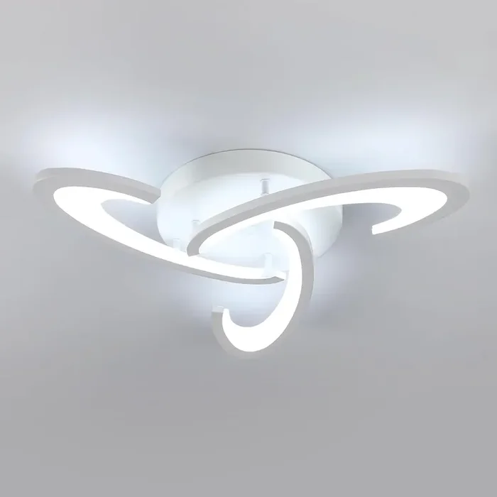 36W LED Ceiling Light, 6500K Cool White Semi Flush Mount, Modern Acrylic Fixture for Living Room, Bedroom, Kitchen, Hallway – 3240LM