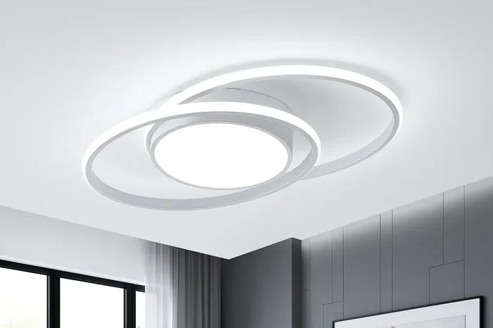 39W LED Ceiling Light – Dual-Oval Design – Cool White 6500K – Modern Flush Mount